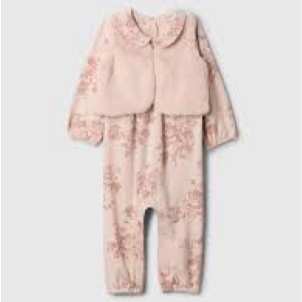 Baby Faux Fur Vest Outfit Set